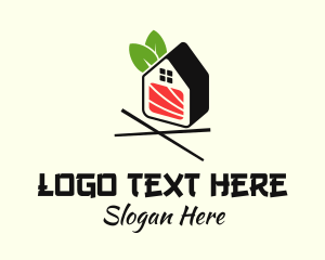 House - Organic Sushi House logo design
