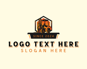 Skidsteer - Forklift Skid Loader logo design