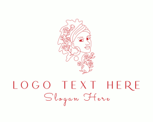 Glam - Botanical Beautiful Woman logo design