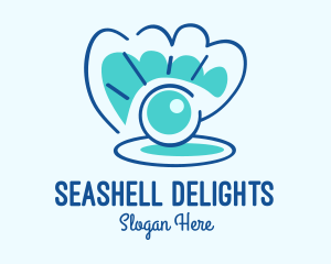 Seashell - Minimalist Seashell Pearl logo design