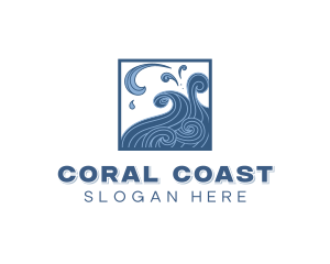 Ocean Waves Resort logo design