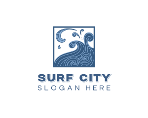 Ocean Waves Resort logo design