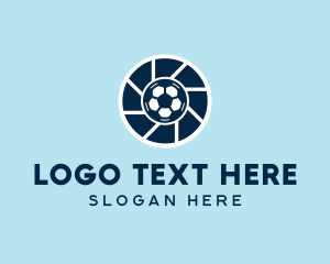 Lens - Soccer Sports Photography logo design