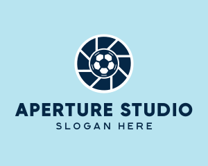 Aperture - Soccer Sports Photography logo design