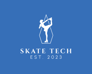 Female Figure Skater logo design