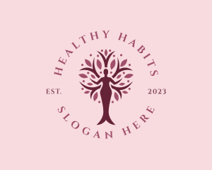 Woman Tree Wellness logo design