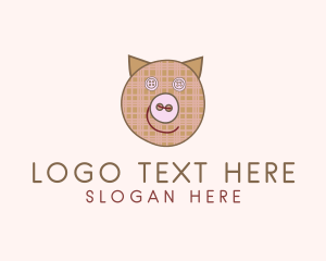 Toy - Pig Button Tailoring logo design
