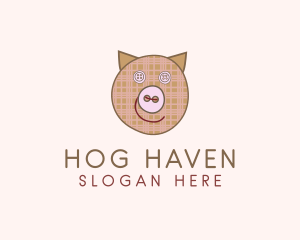 Hog - Pig Button Tailoring logo design