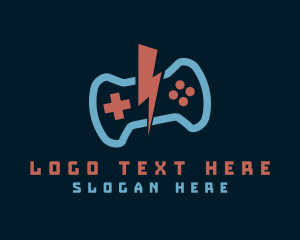 Video Game - Gaming Controller Lightning logo design