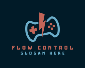 Gaming Controller Lightning logo design