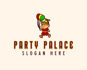 Party Balloon Boy logo design