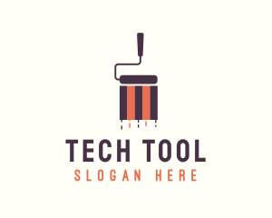 Tool - Paint Roller Tool logo design