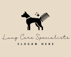 Dog Comb Grooming logo design