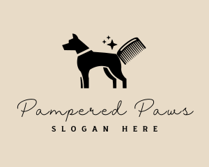 Grooming - Dog Comb Grooming logo design