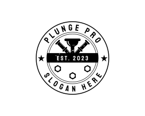 Plunger - Plunger Plumbing Tools logo design