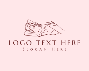Nude - Adult Sexy Woman logo design