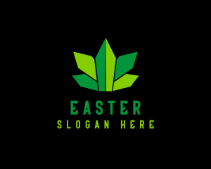 Dispensary - Geometric Cannabis Leaf logo design