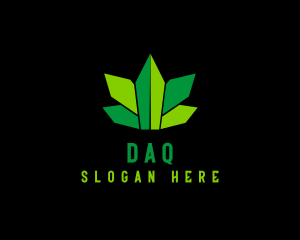 Dispensary - Geometric Cannabis Leaf logo design