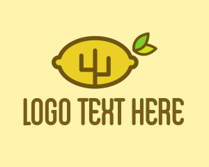 Grocery - Organic Lemon Cactus logo design