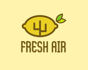 Organic Lemon Cactus  logo design