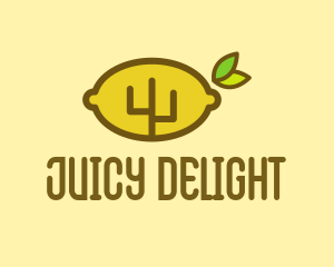 Juicy - Organic Lemon Cactus logo design