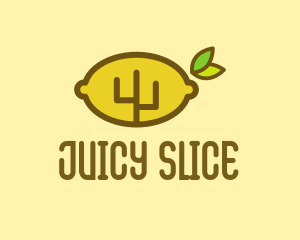 Organic Lemon Cactus  logo design