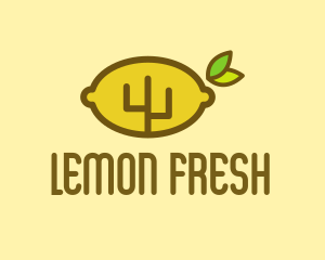 Lemon - Organic Lemon Cactus logo design