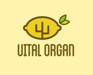 Organic Lemon Cactus  logo design