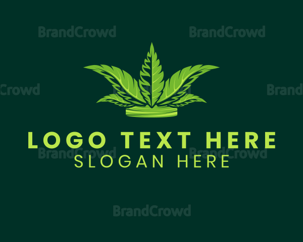 Cannabis Leaf Crown Logo
