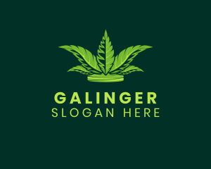 Grass - Cannabis Leaf Crown logo design