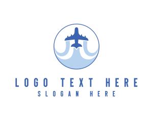 Commercial Plane - Tourism Travel Airplane logo design