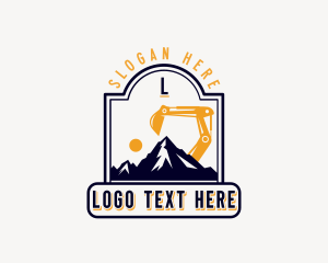 Contractor - Mountain Mining Excavator logo design