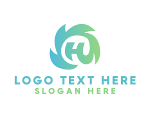 Lettermark - Organic Letter H logo design