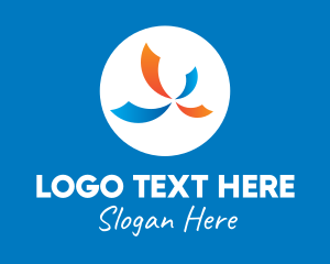 Abstract Ribbon Circle Logo