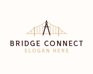 Bridge - Compass Bridge Architect logo design