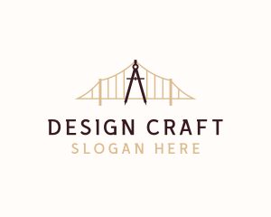 Architect - Compass Bridge Architect logo design