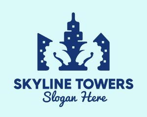 Urban Skyscraper Tower logo design