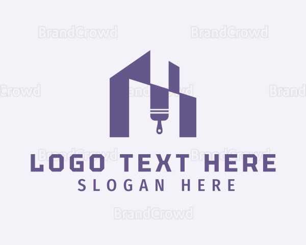 House Paint Brush Logo