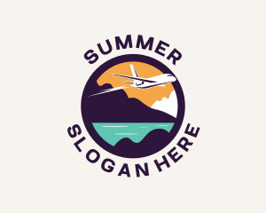 Tropical Island Airplane logo design