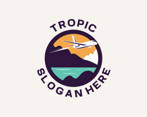 Tropical Island Airplane logo design