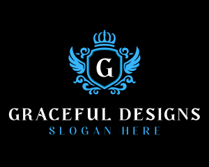 Elegant - Elegant Floral Shield logo design