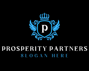 Wealth - Elegant Floral Shield logo design