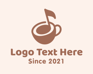 Latte - Musical Note Coffee logo design