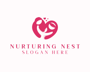 Parenting Family Heart logo design