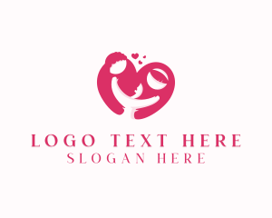 Love - Parenting Family Heart logo design