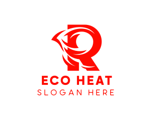 Geothermal - Flame Energy Letter R logo design
