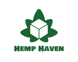 Green Cube Marijuana logo design