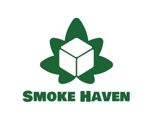 Green Cube Marijuana logo design