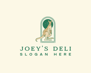 Marsupial Kangaroo Joey logo design