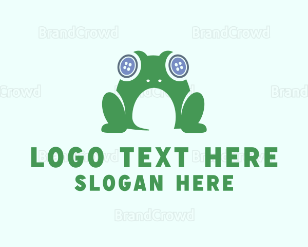 Frog Animal Button Logo